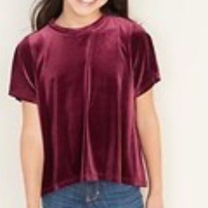 Old Navy  Flutter-Sleeve Velvet Top for Girls